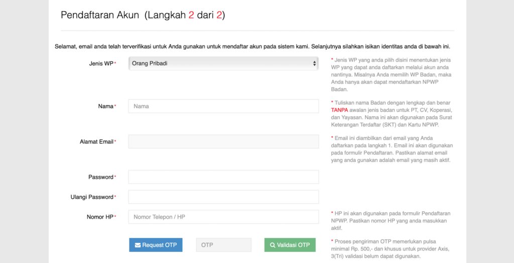 cara membuat npwp online dengan mudah di halaman DJP